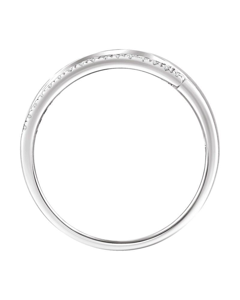 Anel Bypass em Ouro 14k com Diamantes Naturais