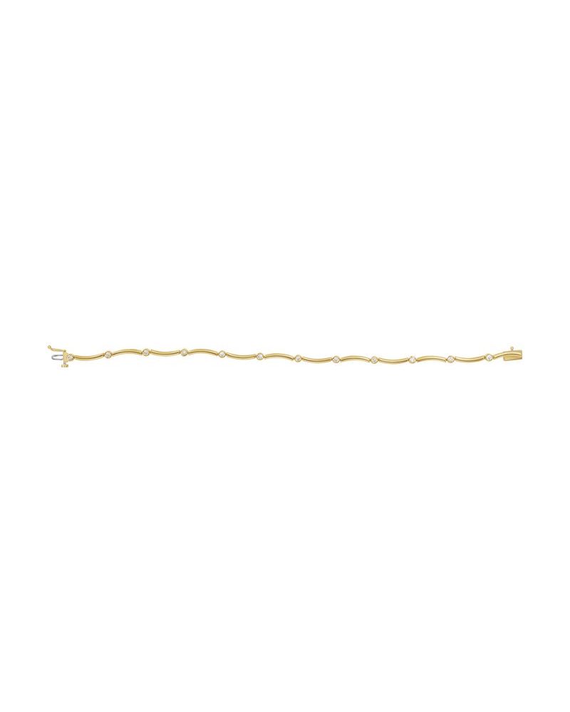 Pulseira Riviera em Ouro 14k com Diamantes Naturais – Modelo 15
