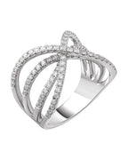 Anel Entrelaçado em Ouro 14k com Diamantes Naturais – Modelo 16