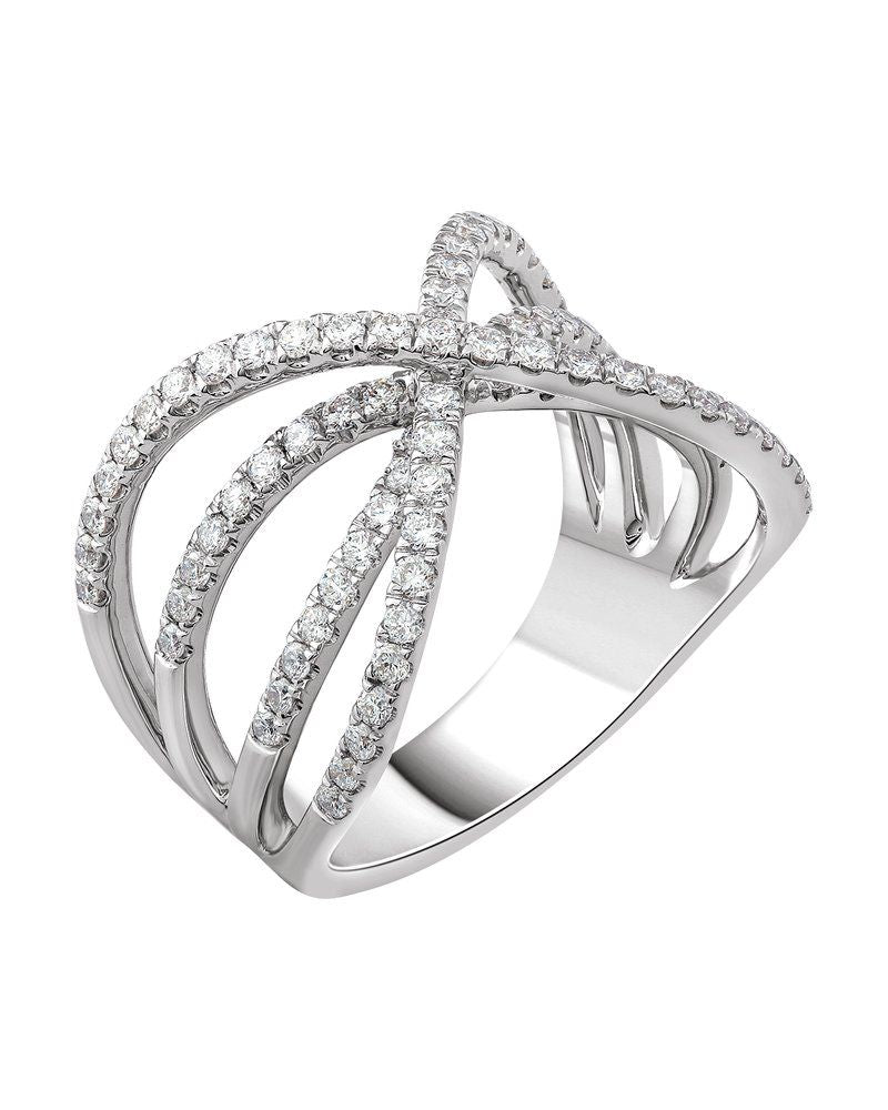 Anel Entrelaçado em Ouro 14k com Diamantes Naturais – Modelo 16
