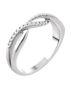 Anel Entrelaçado Cravejado em Ouro 14k com Diamantes Naturais – Modelo 8