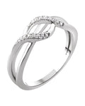 Anel Entrelaçado em Ouro 14k com Diamantes Naturais – Modelo 2