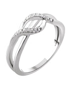 Anel Entrelaçado em Ouro 14k com Diamantes Naturais – Modelo 2