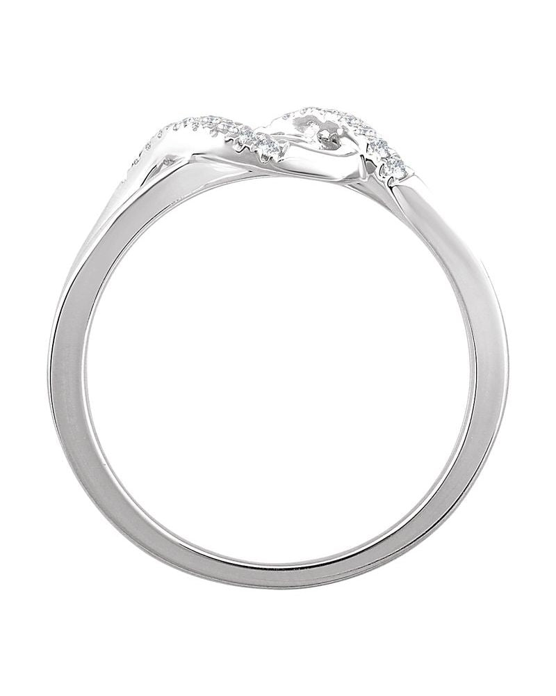 Anel Entrelaçado em Ouro 14k com Diamantes Naturais – Modelo 2