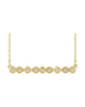 Colar Milgrain Barra Cravejado em Ouro 14k com Diamantes Naturais