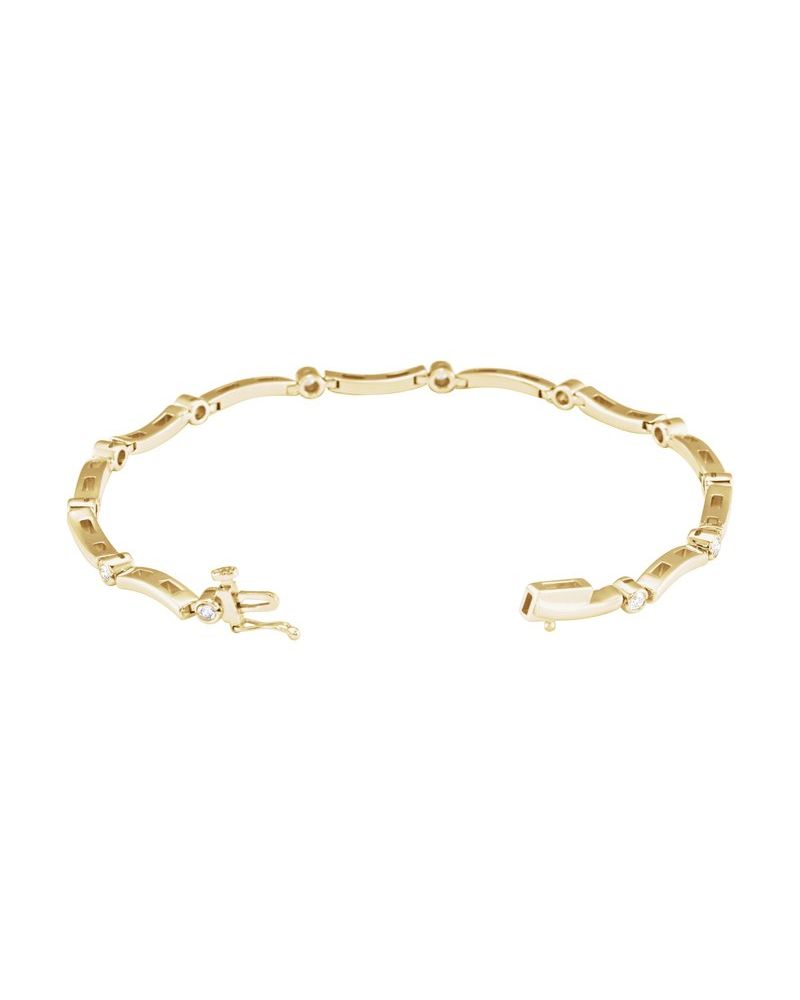 Pulseira Riviera em Ouro 14k com Diamantes Naturais – Modelo 15