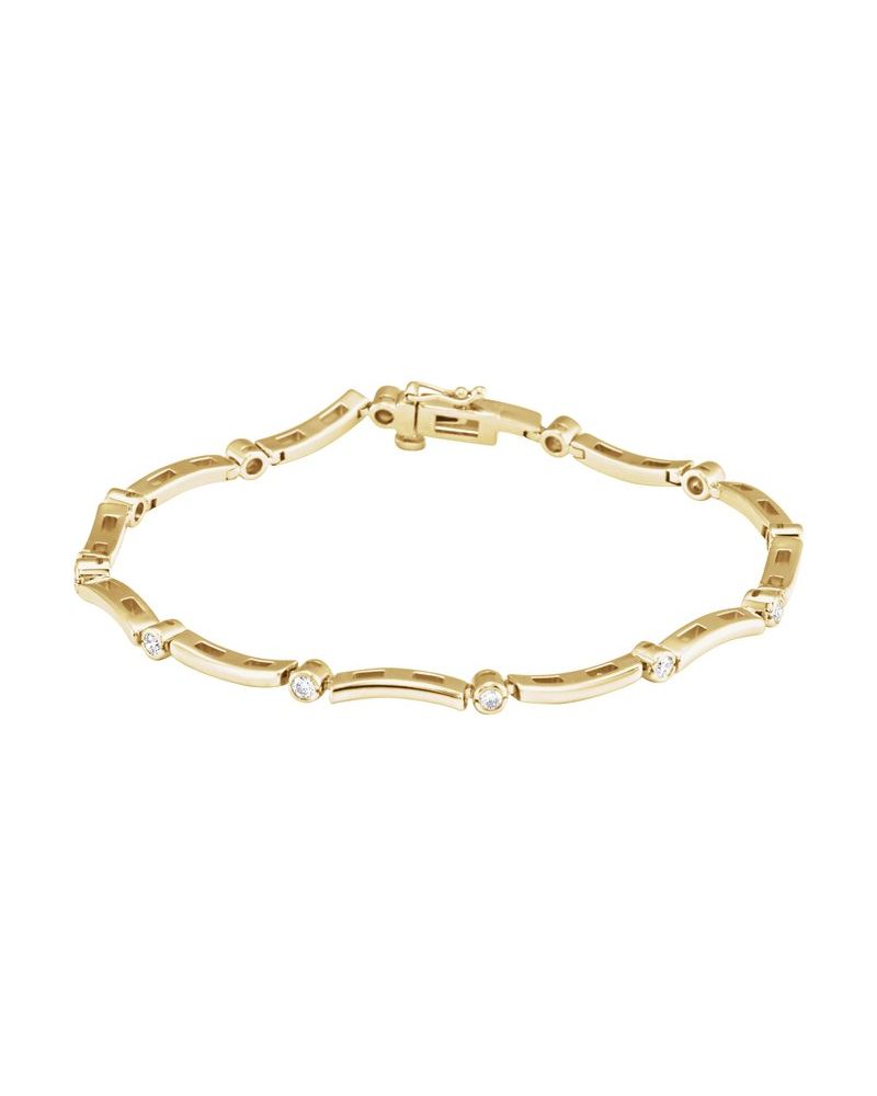 Pulseira Riviera em Ouro 14k com Diamantes Naturais – Modelo 15