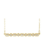 Colar Barra Cravejado em Ouro 14k com Diamantes Naturais – Modelo 15