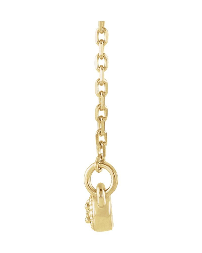 Colar Milgrain Barra Cravejado em Ouro 14k com Diamantes Naturais