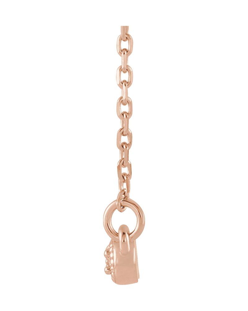 Colar Milgrain Barra Cravejado em Ouro 14k com Diamantes Naturais