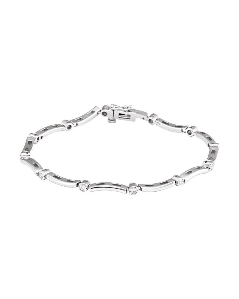 Pulseira Riviera em Ouro 14k com Diamantes Naturais – Modelo 15