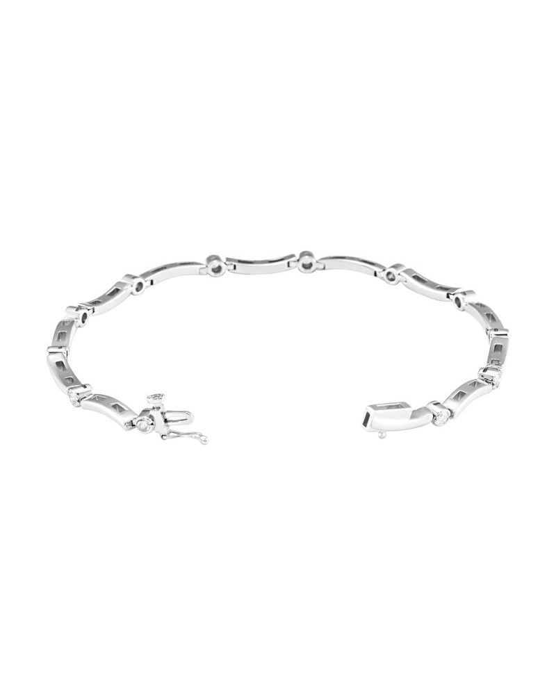 Pulseira Riviera em Ouro 14k com Diamantes Naturais – Modelo 15