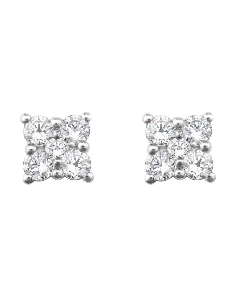 Brinco Cluster em Ouro 14k com Diamantes Naturais – Modelo 13