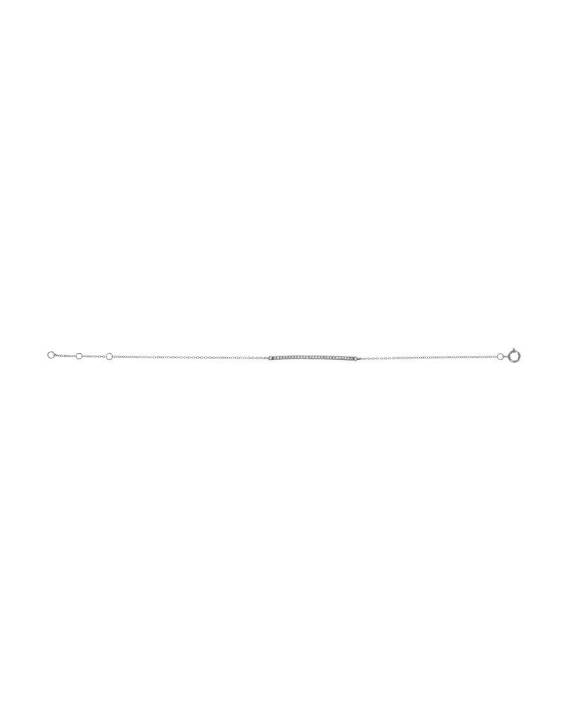 Pulseira Barra Cravejada em Ouro 14k com Diamantes Naturais – Modelo 4