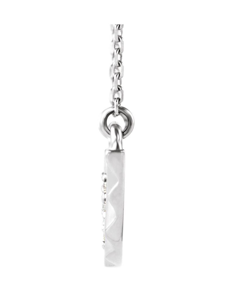 Colar Barra Curva em Ouro 14k com Diamantes Naturais – Modelo 3