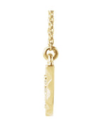 Colar Barra Curva em Ouro 14k com Diamantes Naturais – Modelo 3