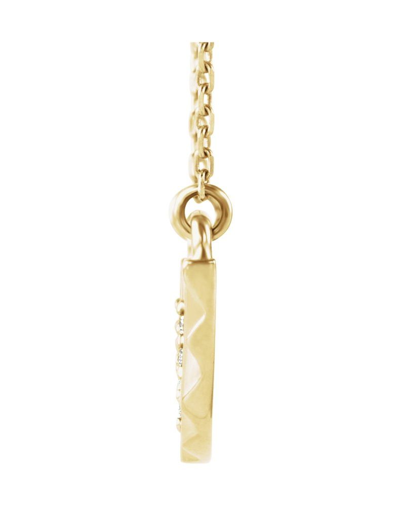 Colar Barra Curva em Ouro 14k com Diamantes Naturais – Modelo 3
