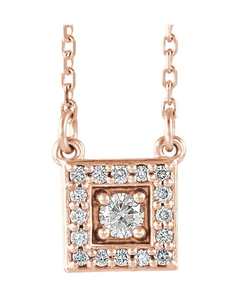 Colar Halo em Ouro 14k com Diamantes Naturais – Modelo 11