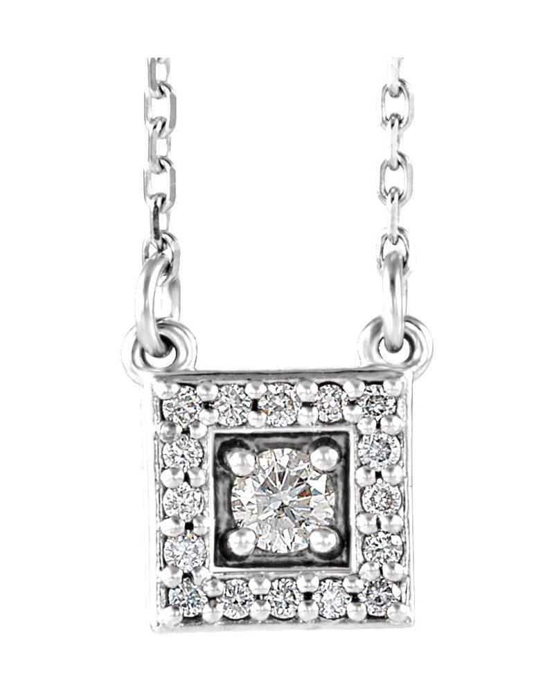 Colar Halo em Ouro 14k com Diamantes Naturais – Modelo 11