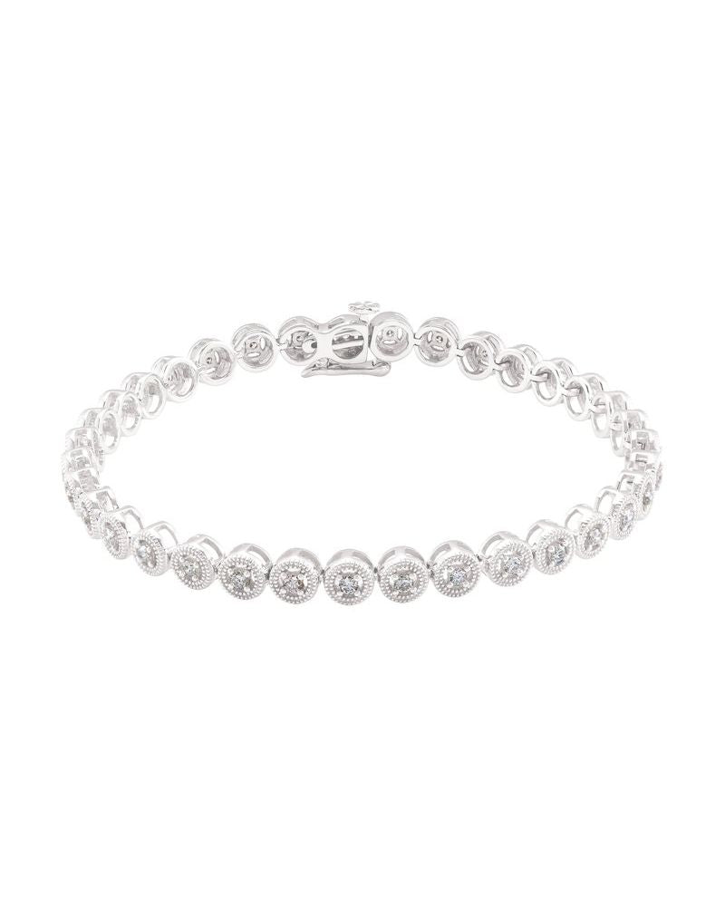 Pulseira Riviera em Ouro 14k com Diamantes Naturais – Modelo 14