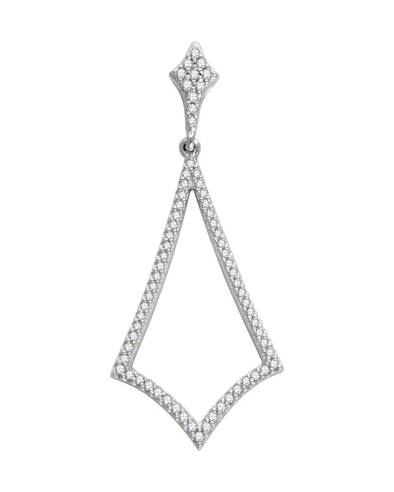 Pingente Geométrico em Ouro 14k com Diamantes Naturais