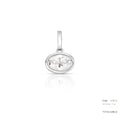 Pingente de Prata 925 com Fecho em Pedra Moissanite 12x8mm