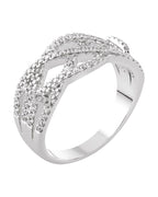 Anel Entrelaçado em Ouro 14k com Diamantes Naturais – Modelo 17