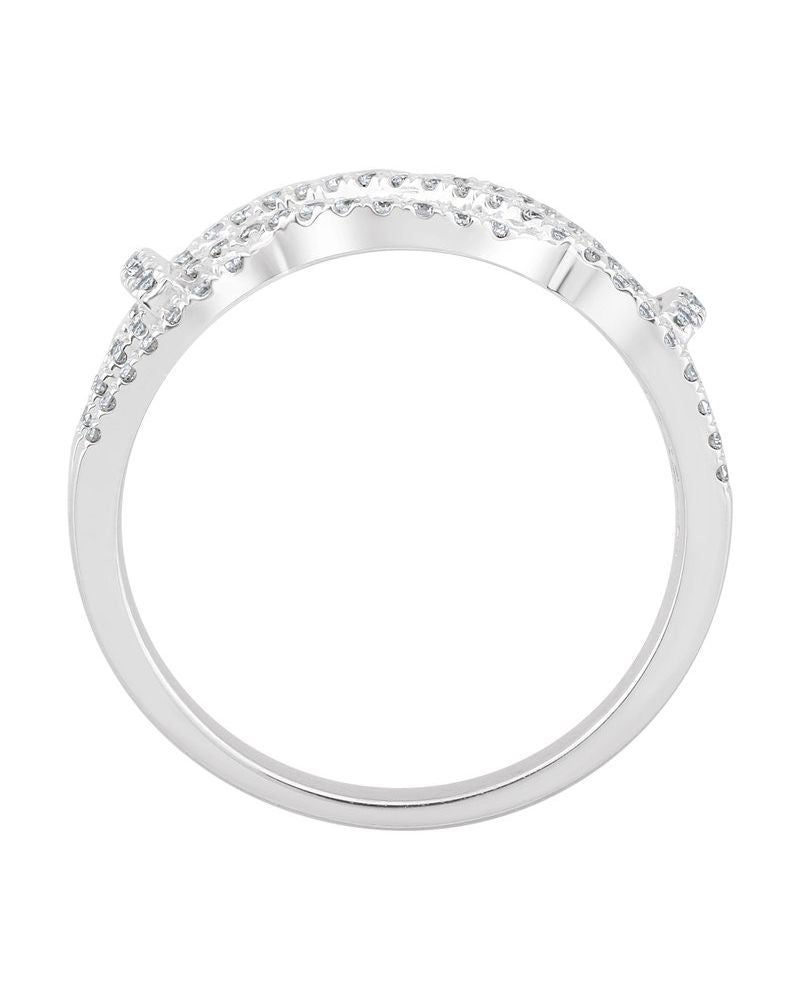 Anel Entrelaçado em Ouro 14k com Diamantes Naturais – Modelo 17