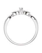 Anel Coração Infantil em Ouro 14k com Diamantes Naturais – Modelo 5