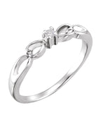 Anel Coração Infantil em Ouro 14k com Diamantes Naturais – Modelo 5