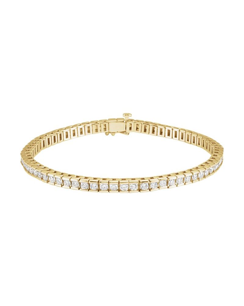Pulseira Riviera Cravejada em Ouro 14k com Diamantes de Laboratório – Modelo 2