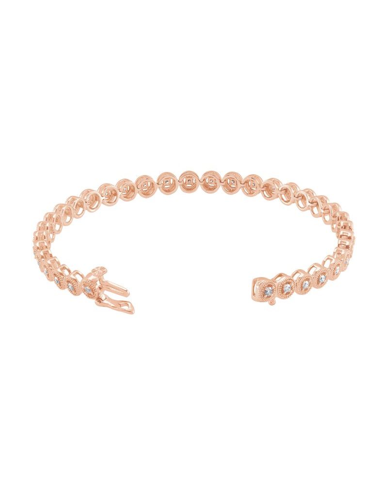 Pulseira Riviera em Ouro 14k com Diamantes Naturais – Modelo 14