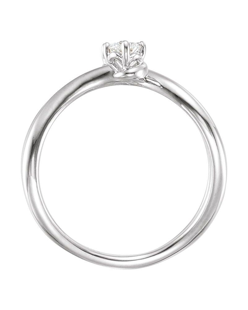Anel Duas Pedras Bypass em Ouro 14k com Diamantes Naturais – Modelo 5