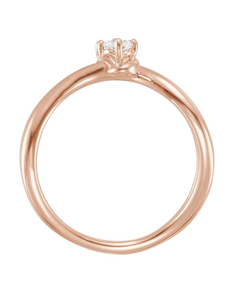 Anel Duas Pedras Bypass em Ouro 14k com Diamantes Naturais – Modelo 5