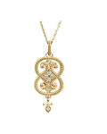 Colar Granulado em Ouro 14k com Diamantes Naturais