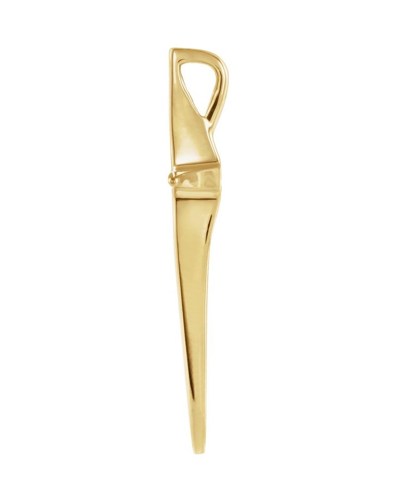 Pingente Solitário Cruz em Ouro 14k com Diamantes Naturais – Modelo 13