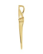 Pingente Solitário Cruz em Ouro 14k com Diamantes Naturais – Modelo 13