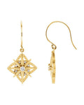 Brinco Vintage em Ouro 14k com Diamantes Naturais – Modelo 4