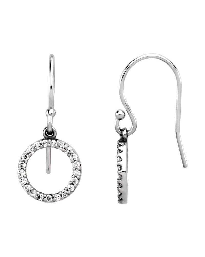 Brinco Circular Cravejado em Ouro 14k com Diamantes Naturais