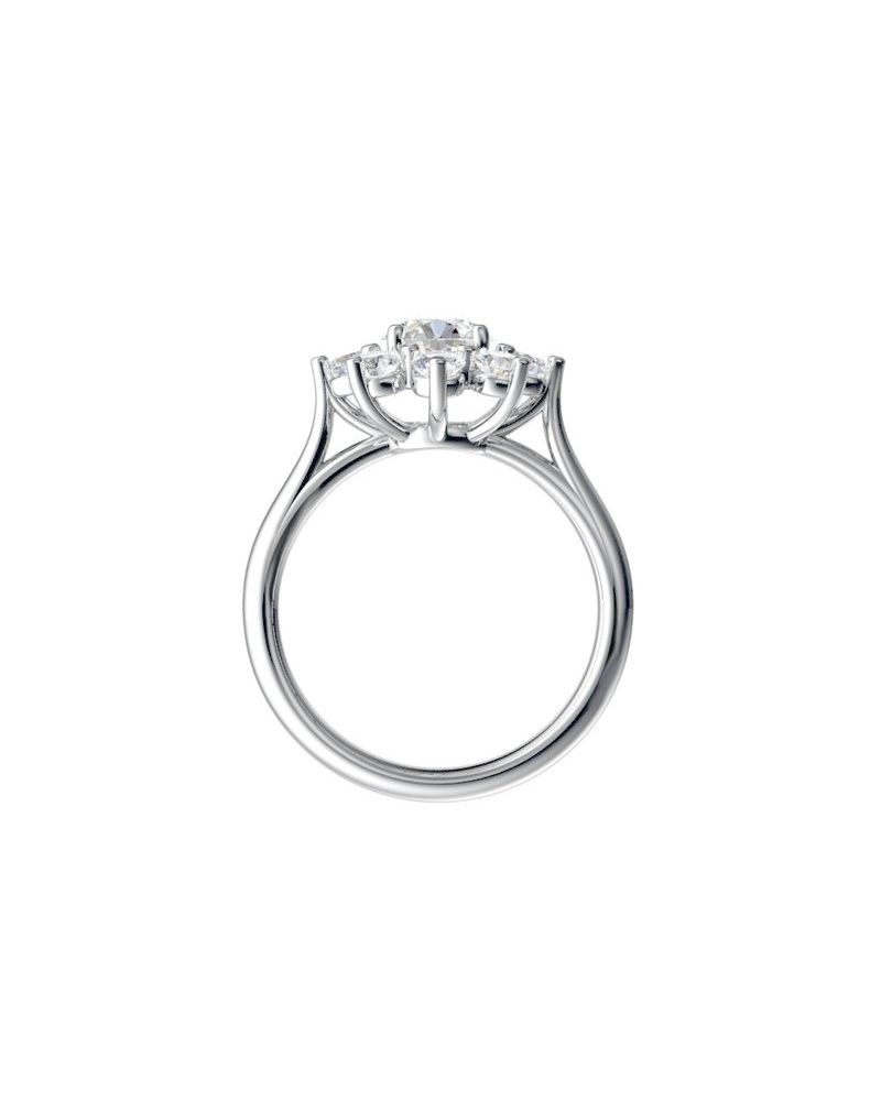 Anel Cluster em Ouro 14k com Diamantes Naturais – Modelo 9