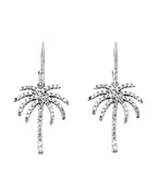 Brinco Palmeira em Ouro 14k com Diamantes Naturais