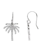 Brinco Palmeira em Ouro 14k com Diamantes Naturais