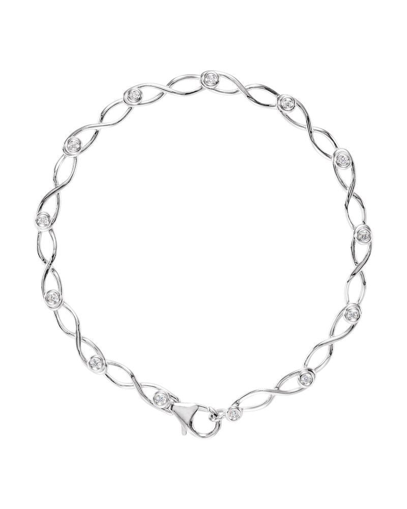 Pulseira Elos Cravejada em Ouro 14k com Diamantes Naturais – Modelo 6