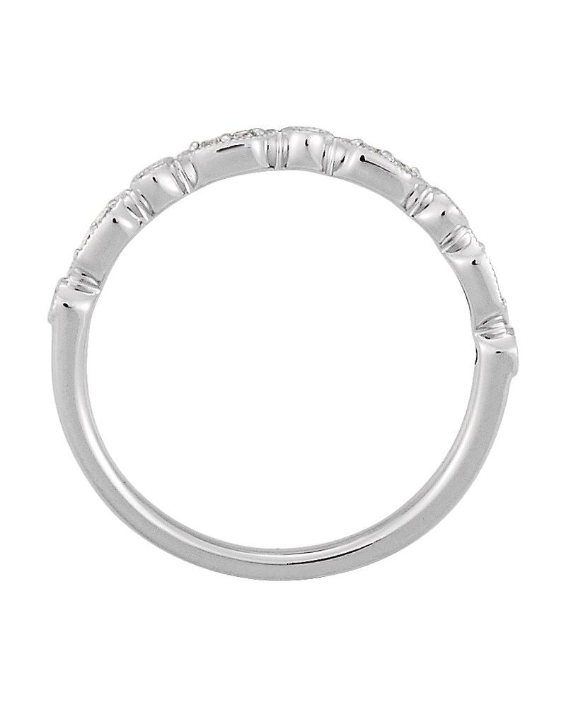 Anel Cravejado Empilhável em Ouro 14k com Diamantes Naturais – Modelo 10