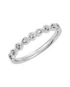 Anel Vintage Empilhável em Ouro 14k com Diamantes Naturais