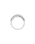 Anel Entrelaçado em Ouro 14k com Diamantes Negros – Modelo 2
