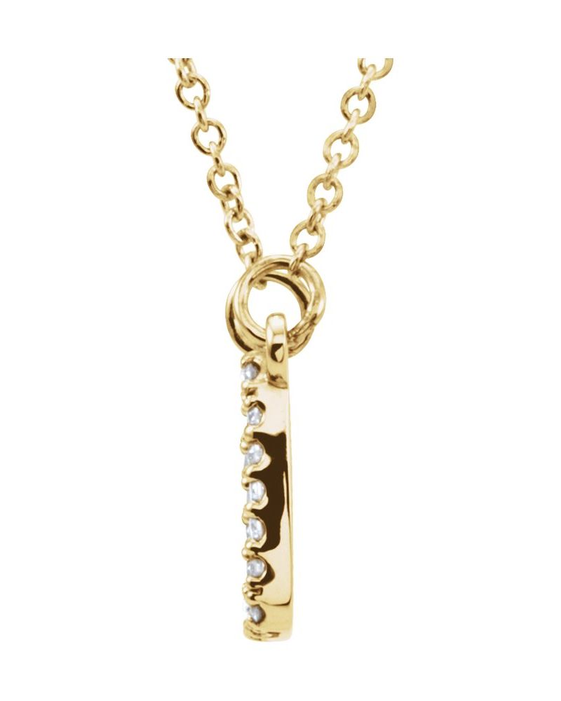 Colar Quadrado em Ouro 14k com Diamantes Naturais