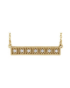Colar Barra Cravejado em Ouro 14k com Diamantes Naturais – Modelo 14