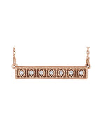 Colar Barra Cravejado em Ouro 14k com Diamantes Naturais – Modelo 14