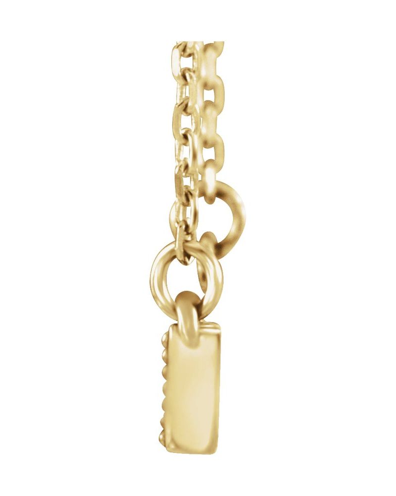 Colar Barra Cravejado em Ouro 14k com Diamantes Naturais – Modelo 14